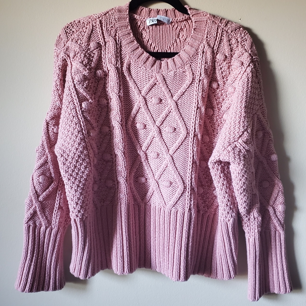Zara chunky knit oversized sweater size M